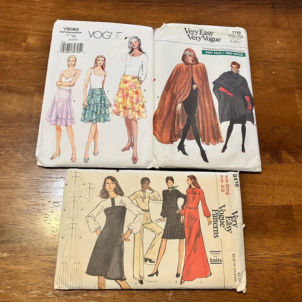 Vogue Larger Sized Women’s Sewing Pattetns